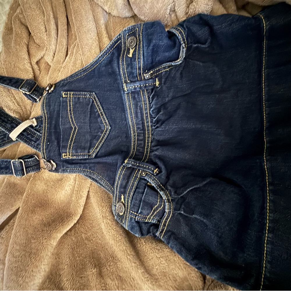 Toddler girl Burberry Denim Blue dress Overalls size 3T